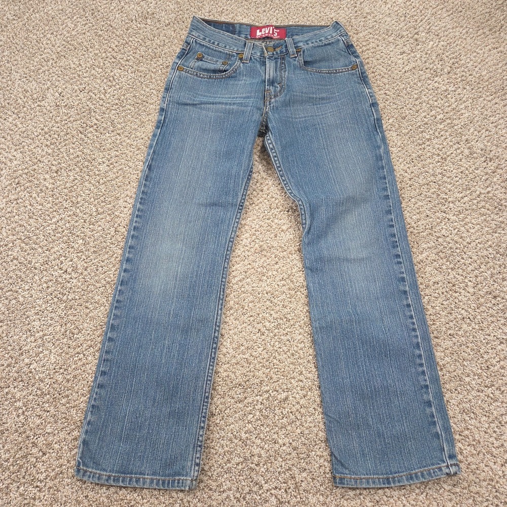 Levis 514 Boys Slim Straight Jeans 10R 25 X 25 Red Tab Medium Wash Jeans